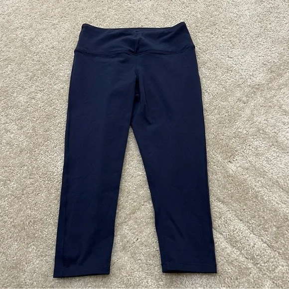 prAna Capri Yoga Active Pants Leggings Navy Blue Size Medium Gym, - Picture 15 of 15